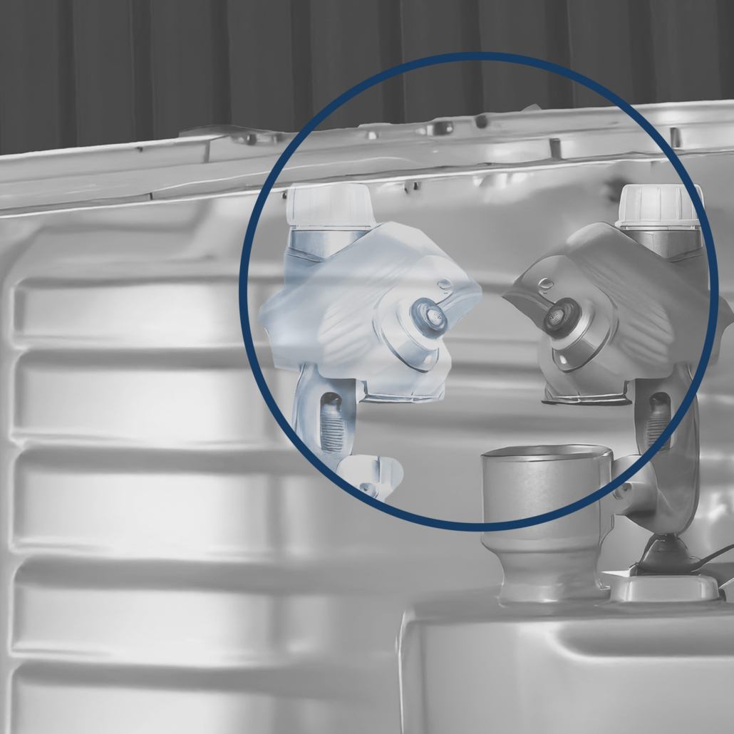 Peça invertida apontada pelo Vision King final assembly usando sistema de visão de máquina